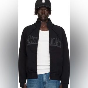 VETEMENTS
Black 'amsterdam' Patched Zip Sweatshirt